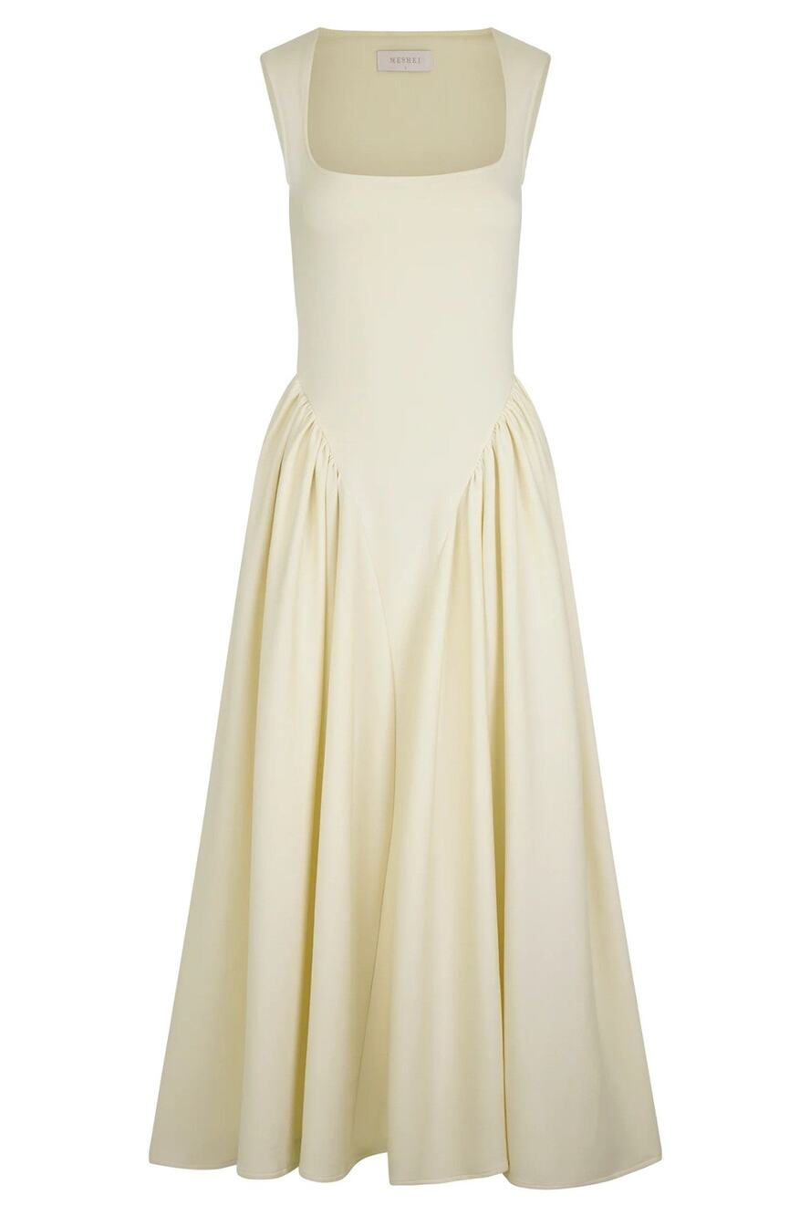 Meshki Sharon Scuba Jersey Sleeveless Midi Dress - S